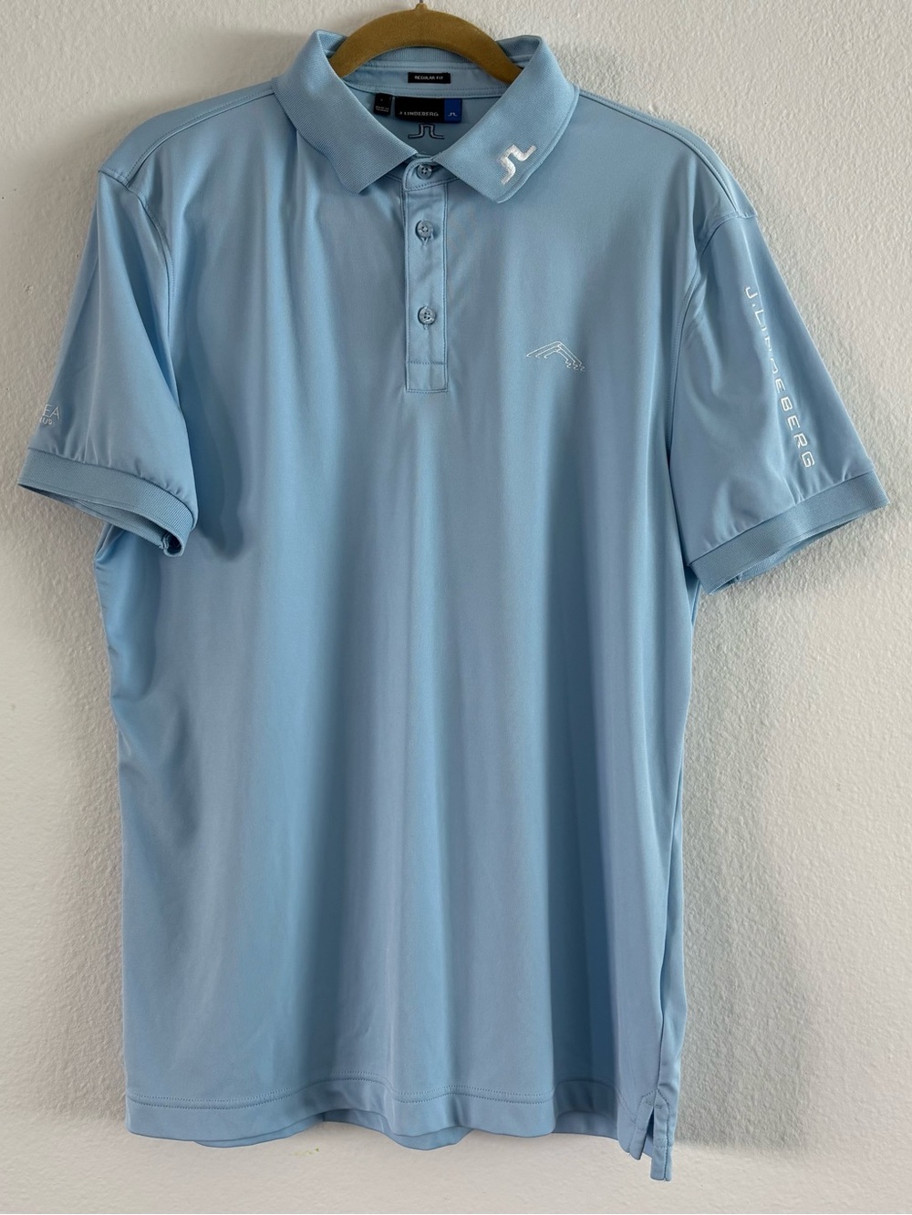 Lindeberg Nanea Golf Club Kailua Kona Hawaii Tour Tech Jersey Golf Polo Shirt L